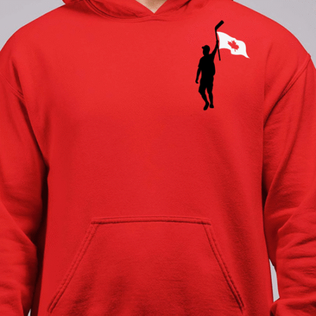 True North Strong and Red Hoodie