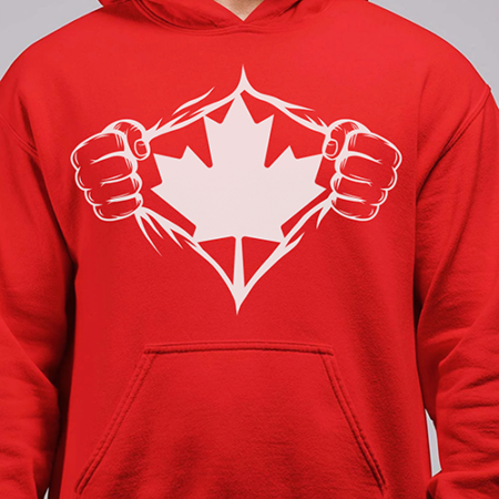 Canadian at Heart Red Hoodie