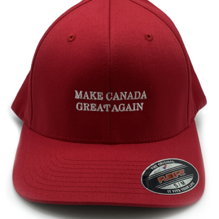 MCGA Flex Fit White on Red